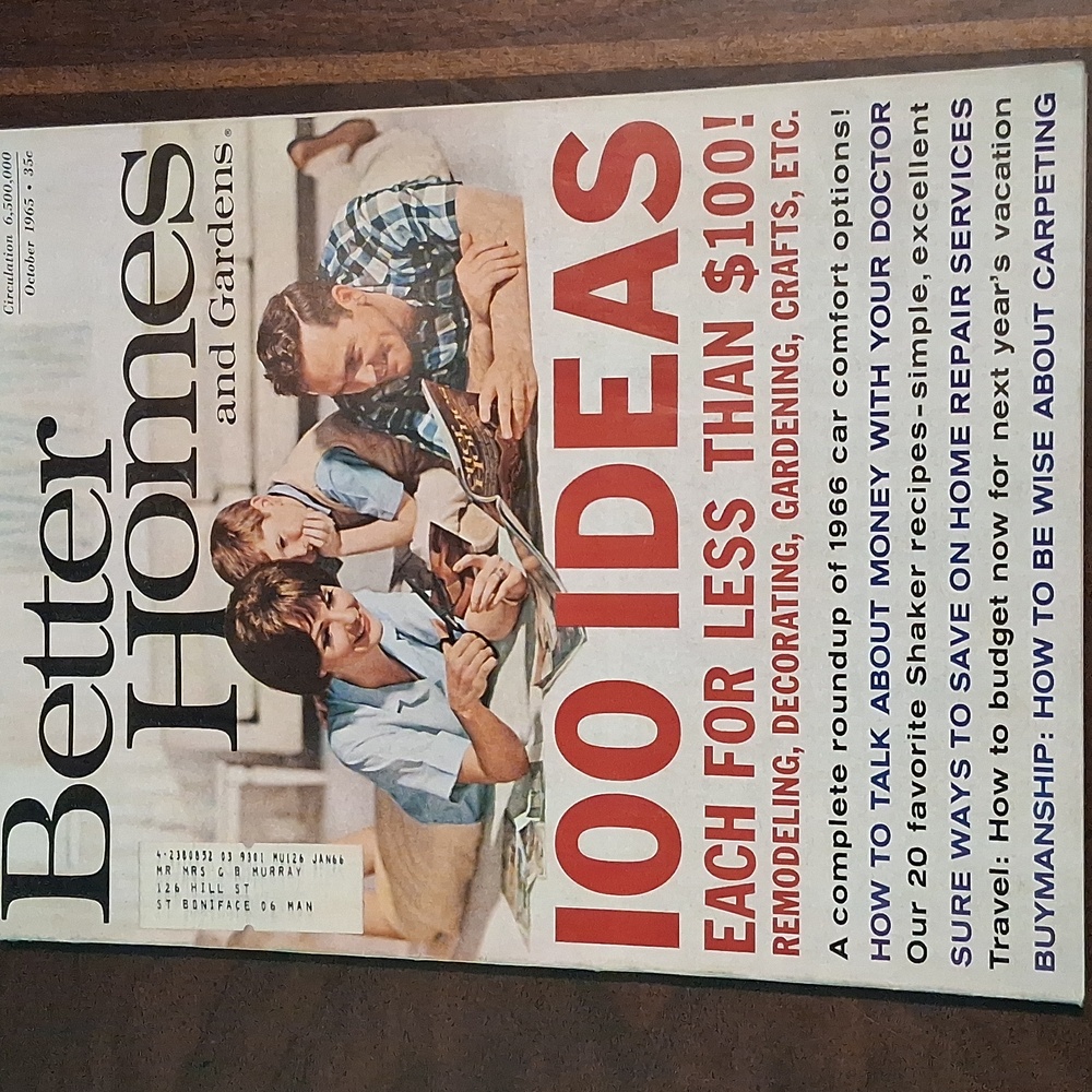 Oct 1965! Better Homes And Gardens , Decorating, Remodeking, Gardening, Crafts